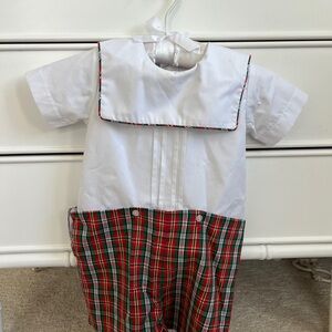 The Beaufort Bonnet Company Beauregard Button-In Red Plaid Set